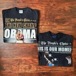 Vintage Obama Tee Bundle History‎ in the Making Political Graphic Tees XL
